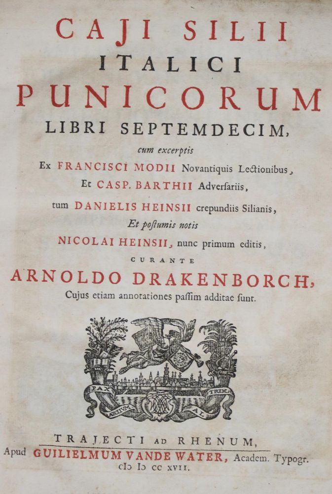 Große Abbildung Nr.1: 143-1471 Silius Italicus.: (Literatur und illustrierte Bücher bis 19.Jahrhundert)