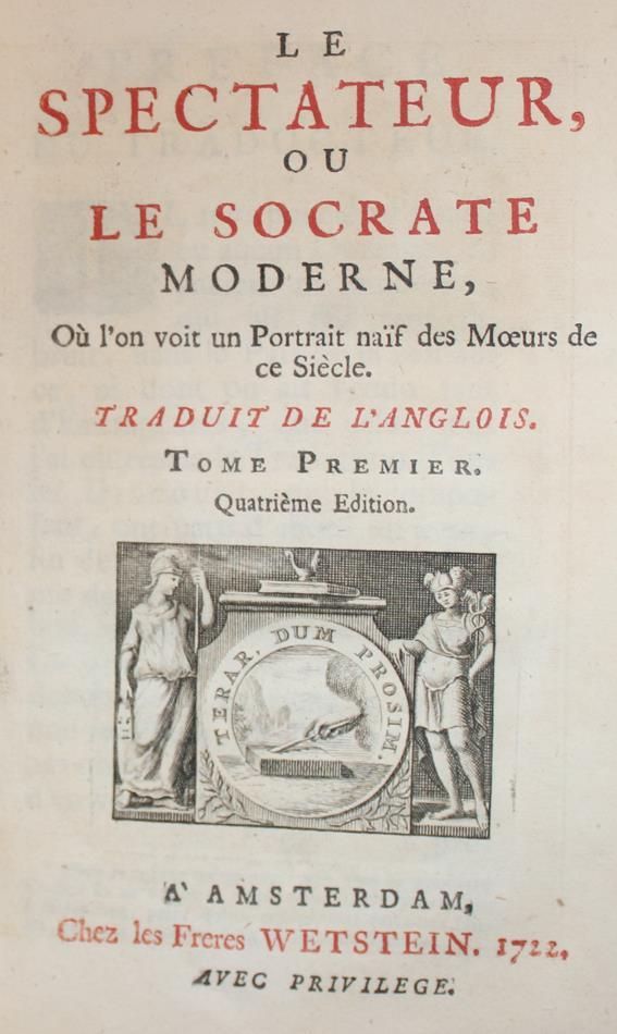 Große Abbildung Nr.1: 143-1474 (Steele,R. u. J.Addison).: (Literatur und illustrierte Bücher bis 19.Jahrhundert)