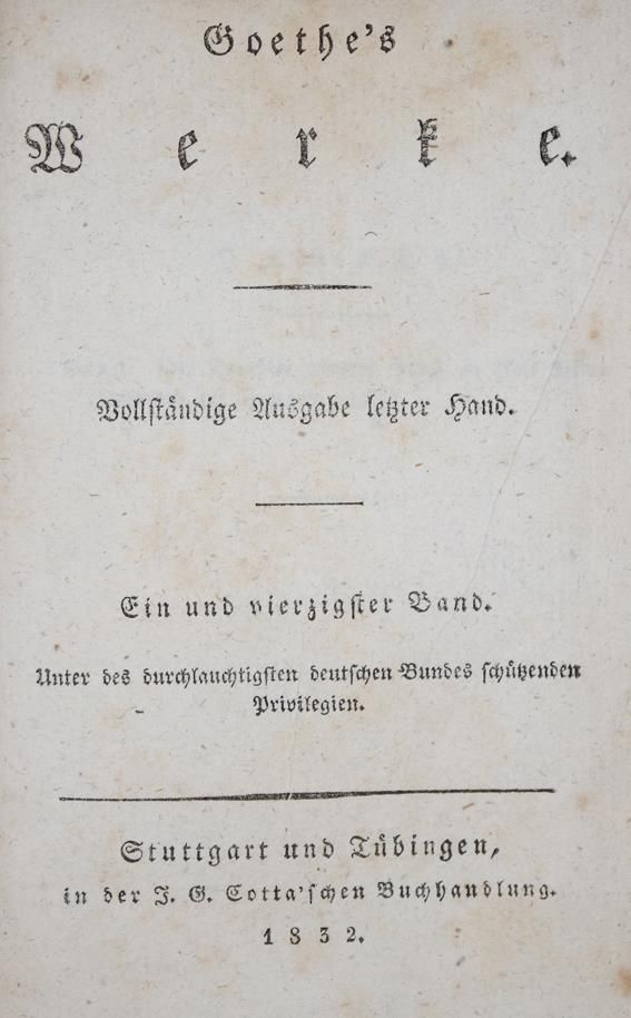 Große Abbildung Nr.1: 143-1478 Goethe,(J.W.)v.: (Stolterfoth)