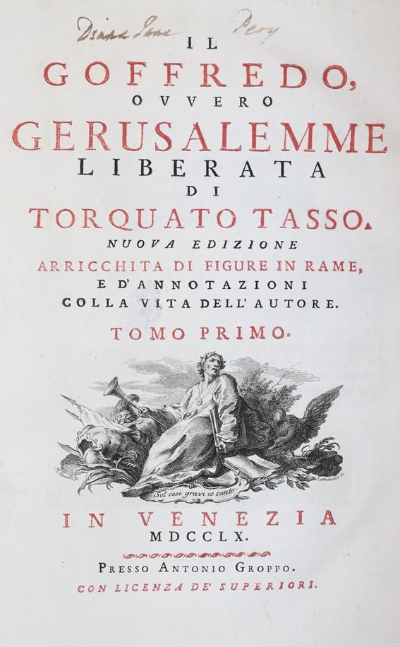 Große Abbildung Nr.1: 143-1481 Tasso,T.: (Literatur und illustrierte Bücher bis 19.Jahrhundert)