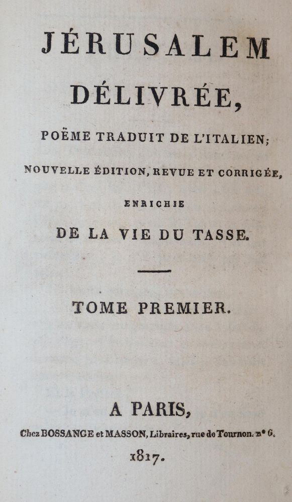 Große Abbildung Nr.1: 143-1482 Tasso,T.: (Literatur und illustrierte Bücher bis 19.Jahrhundert)