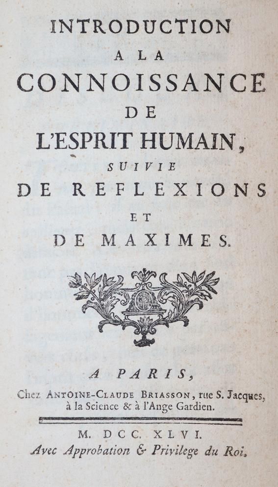 Große Abbildung Nr.1: 143-1487 (Vauvenargues,L.de Clapiers de).: (Literatur und illustrierte Bücher bis 19.Jahrhundert)