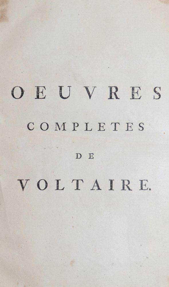 Große Abbildung Nr.3: 143-1494 (Voltaire, F. M. A. de): (Literatur und illustrierte Bücher bis 19.Jahrhundert)