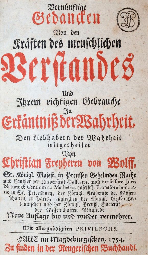 Große Abbildung Nr.1: 143-1499 Wolff,C.v.: (Literatur und illustrierte Bücher bis 19.Jahrhundert)