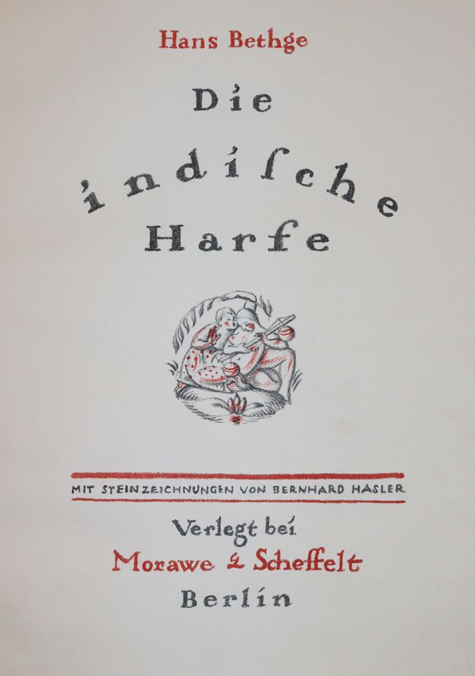 Große Abbildung Nr.1: 143-1512 Bethge,H.: (Literatur und illustrierte Bücher 20.Jahrhundert - Alte Literatur in modernen Ausgaben)