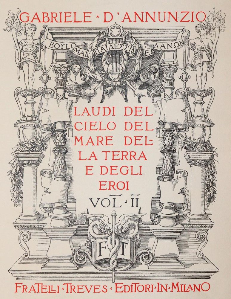 Große Abbildung Nr.1: 143-1538 D'Annunzio,G.: (Literatur und illustrierte Bücher 20.Jahrhundert - Alte Literatur in modernen Ausgaben)