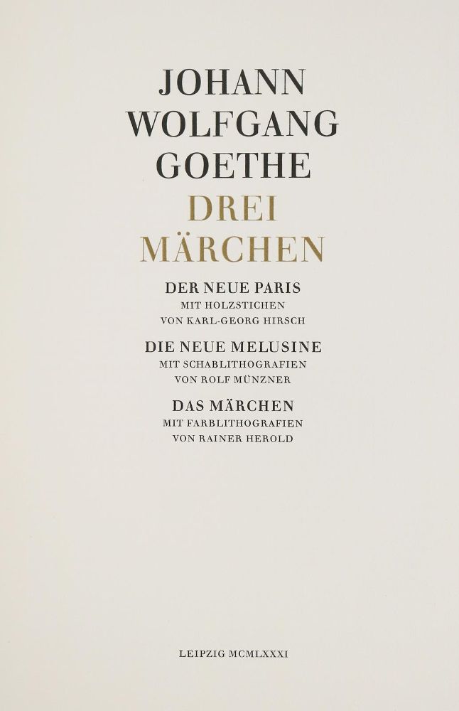 Große Abbildung Nr.2: 143-1553 Goethe,W.J.: (Einband, Hirsch)