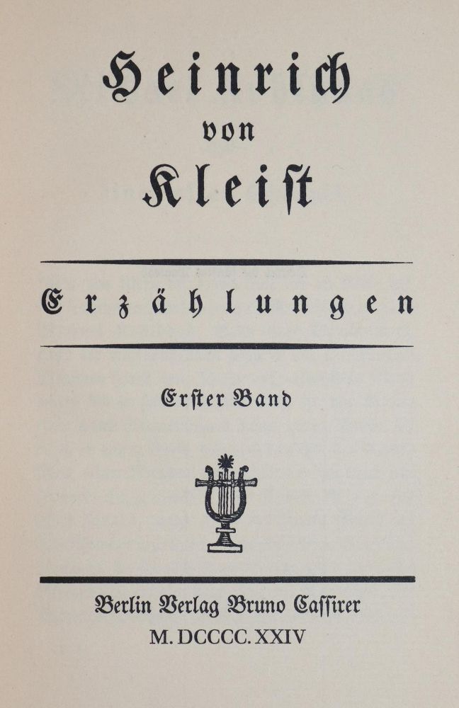 Große Abbildung Nr.2: 143-1555 Kleist,H.v.: (Einband)