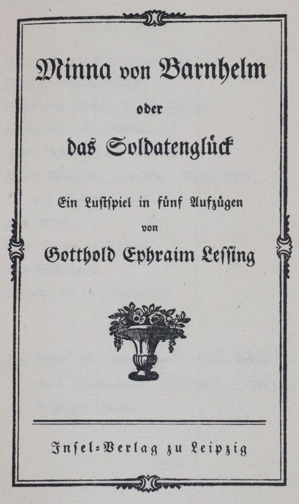Große Abbildung Nr.3: 143-1556 Lessing,G.E.: (Einband)