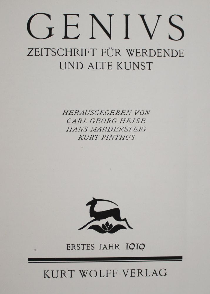 Große Abbildung Nr.4: 143-1584 Genius.: (Literatur und illustrierte Bücher 20.Jahrhundert - Alte Literatur in modernen Ausgaben)