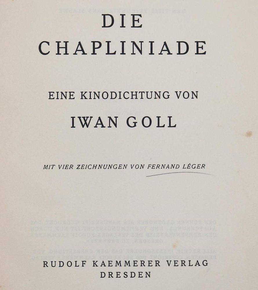 Große Abbildung Nr.2: 143-1595 Goll,I.: (Literatur und illustrierte Bücher 20.Jahrhundert - Alte Literatur in modernen Ausgaben)