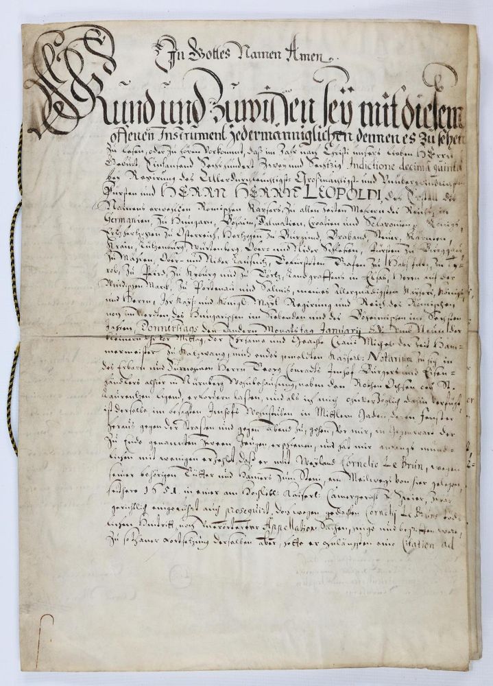 Große Abbildung Nr.1: 143-160 Notariatsinstrument: (Handschriften, Nürnberg)