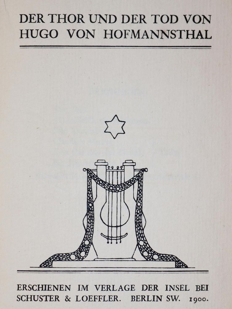 Große Abbildung Nr.1: 143-1621 Hofmannsthal,H.v.: (Literatur und illustrierte Bücher 20.Jahrhundert - Alte Literatur in modernen Ausgaben)