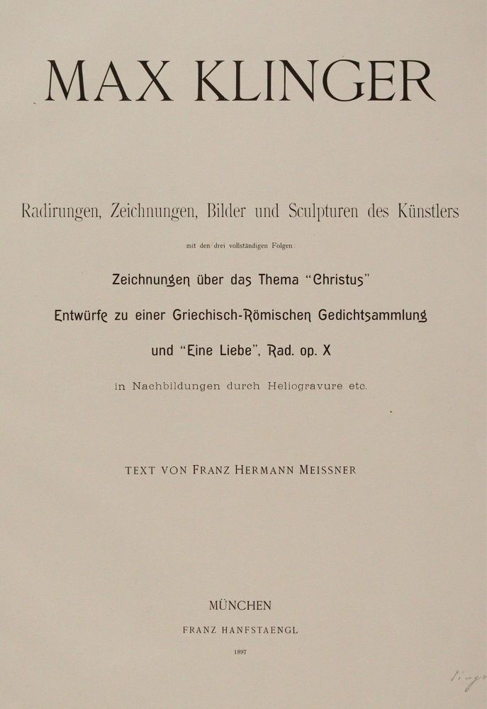 Große Abbildung Nr.1: 143-1642 Meissner,Fr.H.: (Klinger)