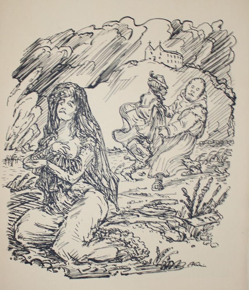 Große Abbildung Nr.7: 143-1650 Kubin,A.: (Literatur und illustrierte Bücher 20.Jahrhundert - Alte Literatur in modernen Ausgaben)