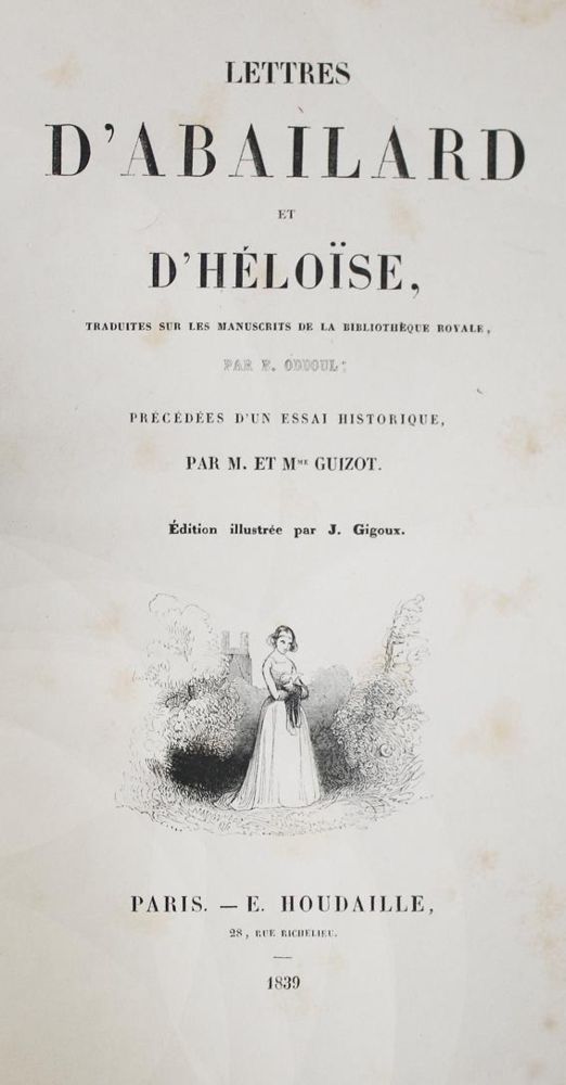 Große Abbildung Nr.1: 143-1667 Lettres d'Abailard et d'Heloise,: (Literatur und illustrierte Bücher 20.Jahrhundert - Alte Literatur in modernen Ausgaben)