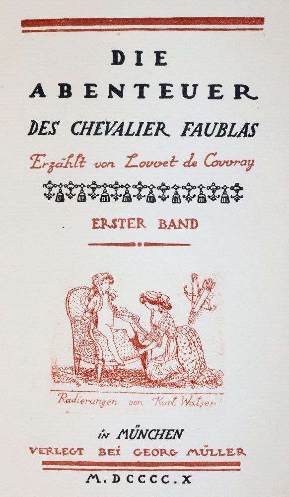 Große Abbildung Nr.1: 143-1669 Louvet de Couvray,J.B.: (Literatur und illustrierte Bücher 20.Jahrhundert - Alte Literatur in modernen Ausgaben)