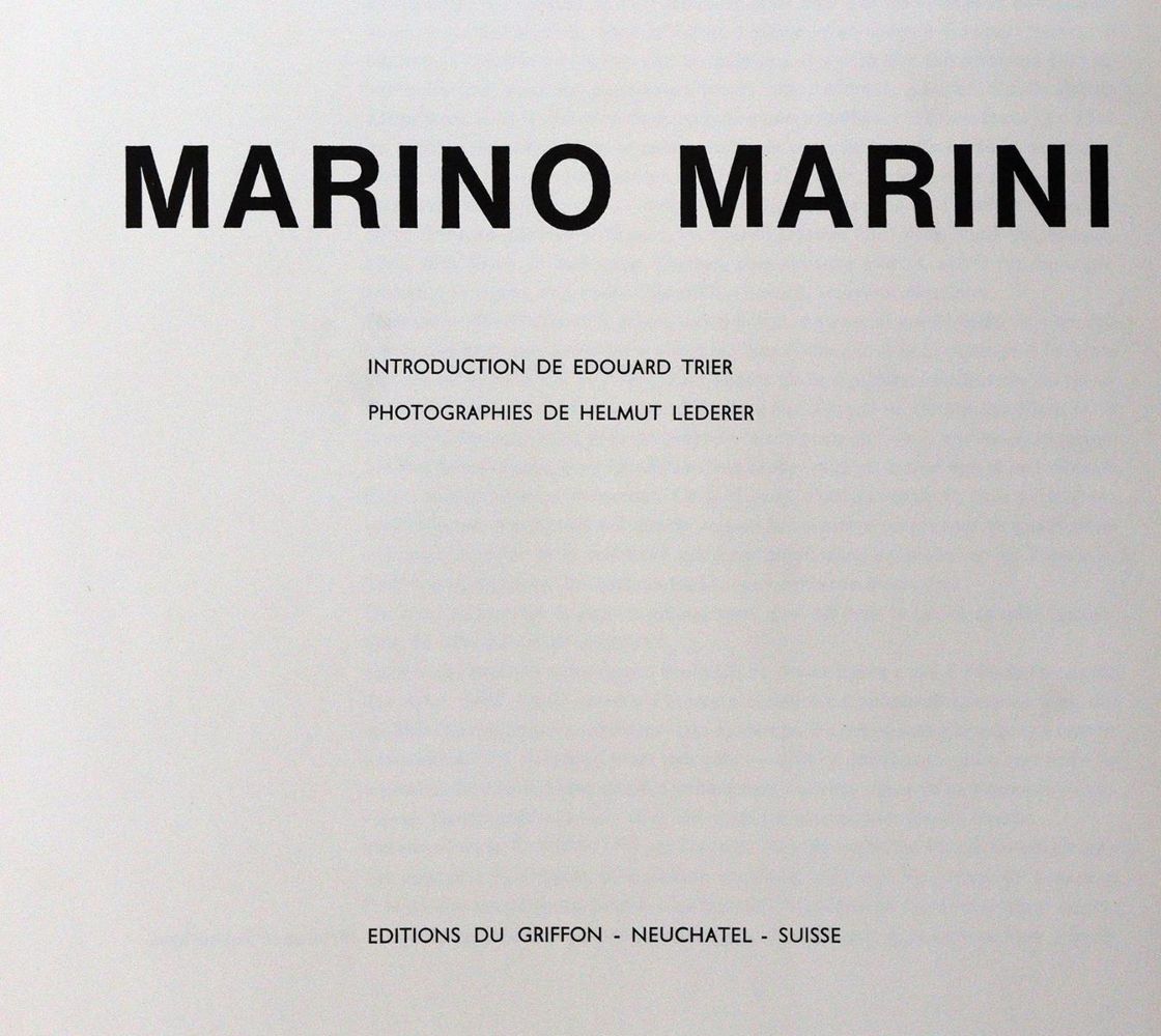 Große Abbildung Nr.1: 143-1677 Marini, Marino.: (Literatur und illustrierte Bücher 20.Jahrhundert - Alte Literatur in modernen Ausgaben)