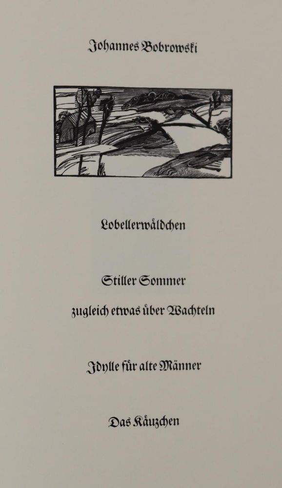 Große Abbildung Nr.1: 143-1691 Bobrowski,J.: (Otto Rohse Presse)