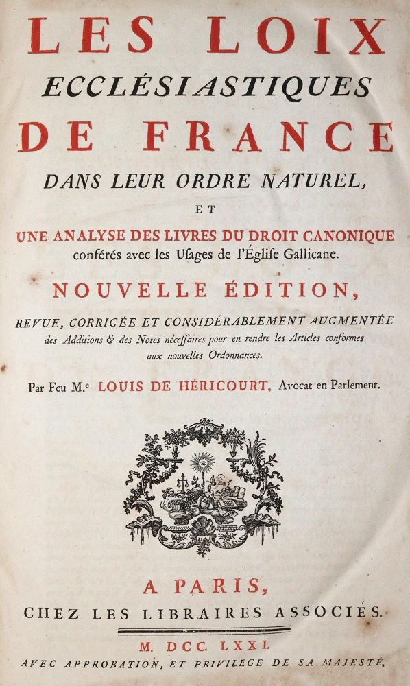 Große Abbildung Nr.1: 143-170 Hericourt (du Vatier),L.de.: (Alte Drucke, Handschriften und Theologie)