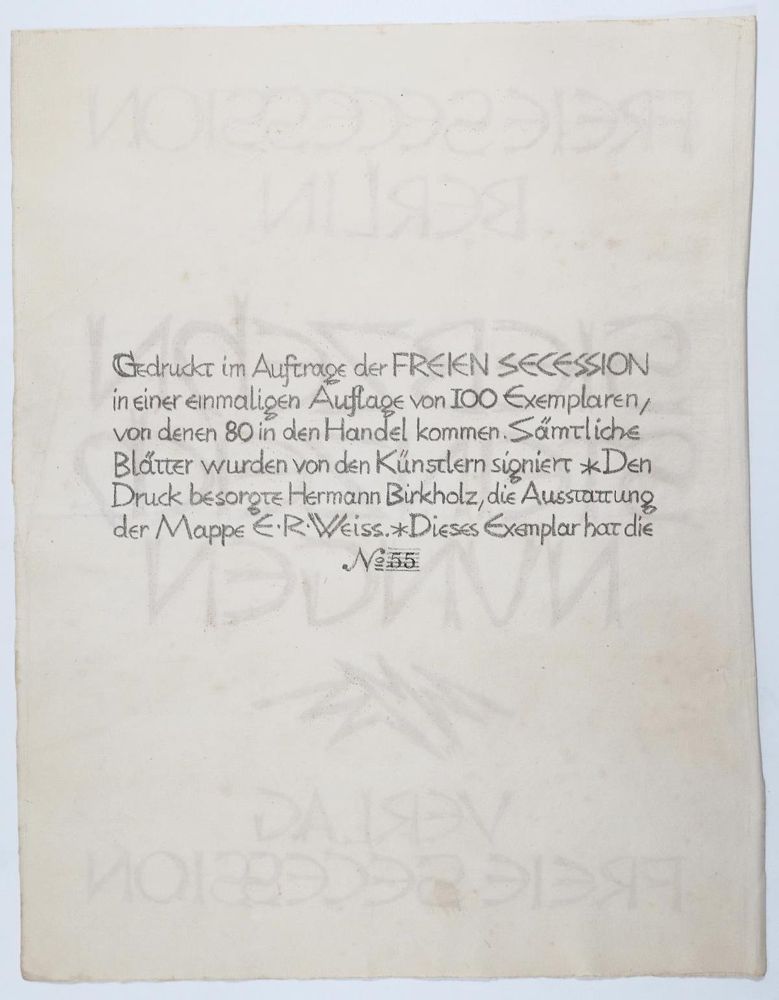 Große Abbildung Nr.16: 143-1737 Siebzehn Steinzeichnungen.: (Literatur und illustrierte Bücher 20.Jahrhundert - Alte Literatur in modernen Ausgaben)