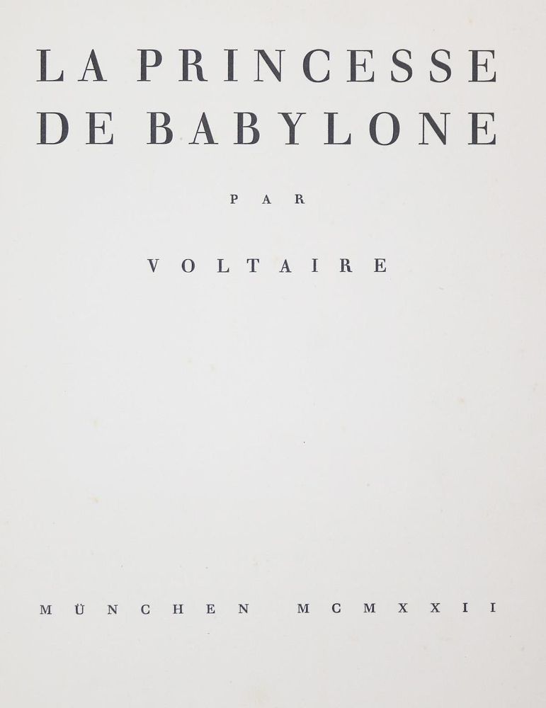 Große Abbildung Nr.4: 143-1764 Voltaire,(F.M.A.de).: (Literatur und illustrierte Bücher 20.Jahrhundert - Alte Literatur in modernen Ausgaben)