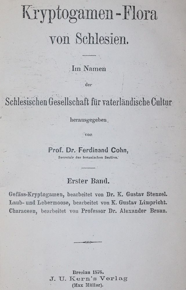 Große Abbildung Nr.1: 143-1782 Cohn,F. (Hrsg.).: (Botanik)