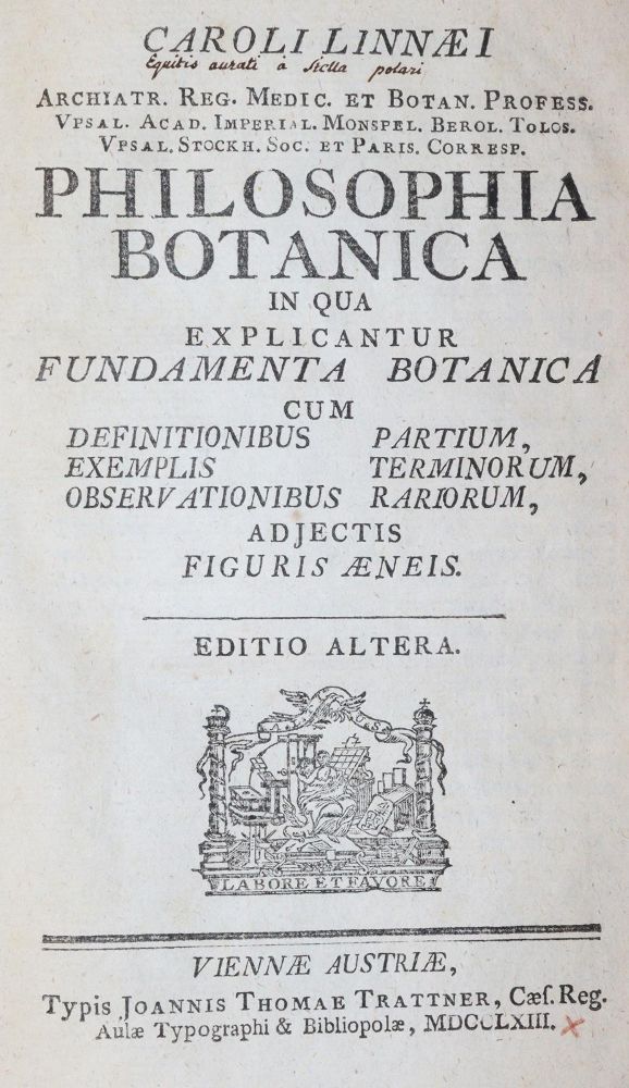Große Abbildung Nr.1: 143-1794 Linné,C.v.: (Botanik)