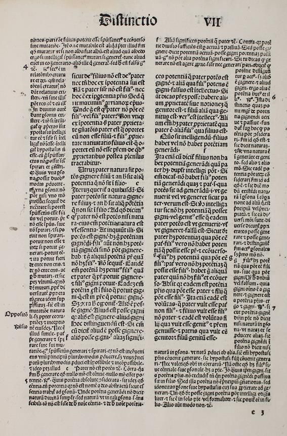 Große Abbildung Nr.1: 143-180 Petrus Lombardus.: (Inkunabeln)