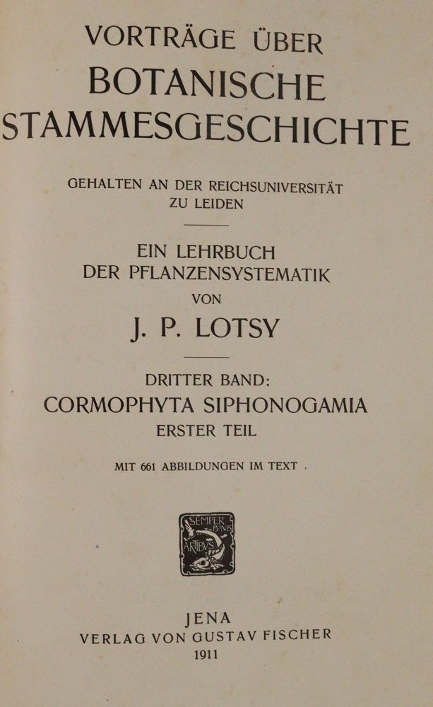 Große Abbildung Nr.3: 143-1800 Lotsy,J.P.: (Botanik)