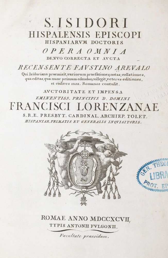 Große Abbildung Nr.1: 143-181 Isidor v. Sevilla.: (Alte Drucke, Handschriften und Theologie)