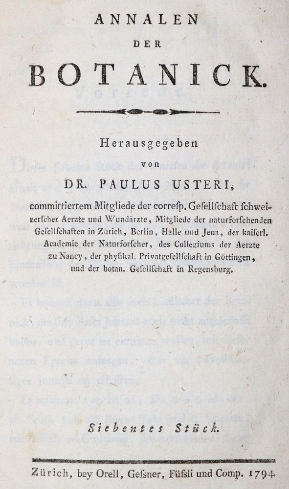 Große Abbildung Nr.1: 143-1814 Uster,P. (Hrsg.).: (Botanik)
