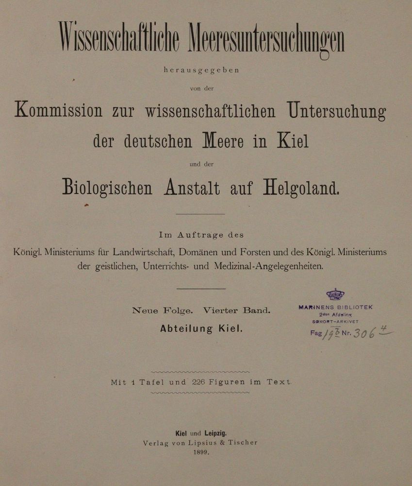 Große Abbildung Nr.3: 143-1817 Wissenschaftliche Meeresuntersuchungen.: (Botanik)