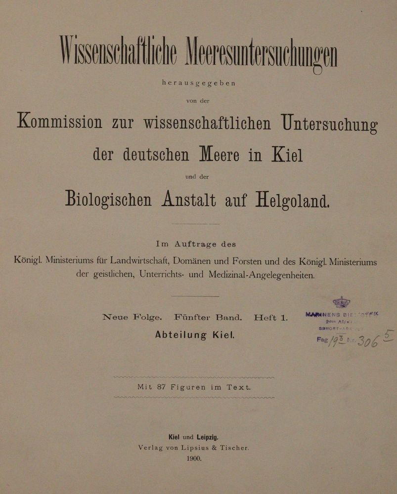 Große Abbildung Nr.6: 143-1817 Wissenschaftliche Meeresuntersuchungen.: (Botanik)