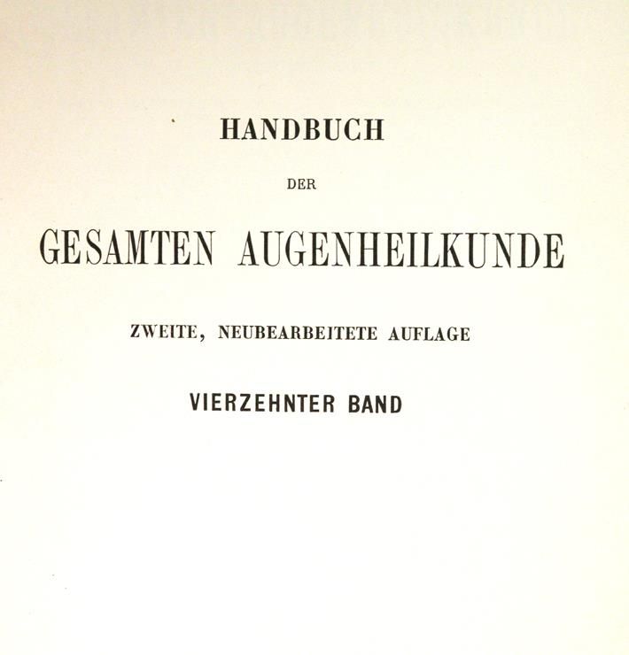 Große Abbildung Nr.1: 143-1821 Hirschberg,J.: (Medizin, Augenheilkunde)