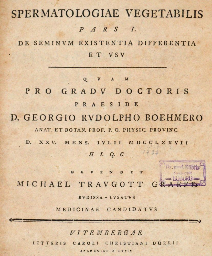 Große Abbildung Nr.1: 143-1827 Boehmer,G.R.: (Medizin)