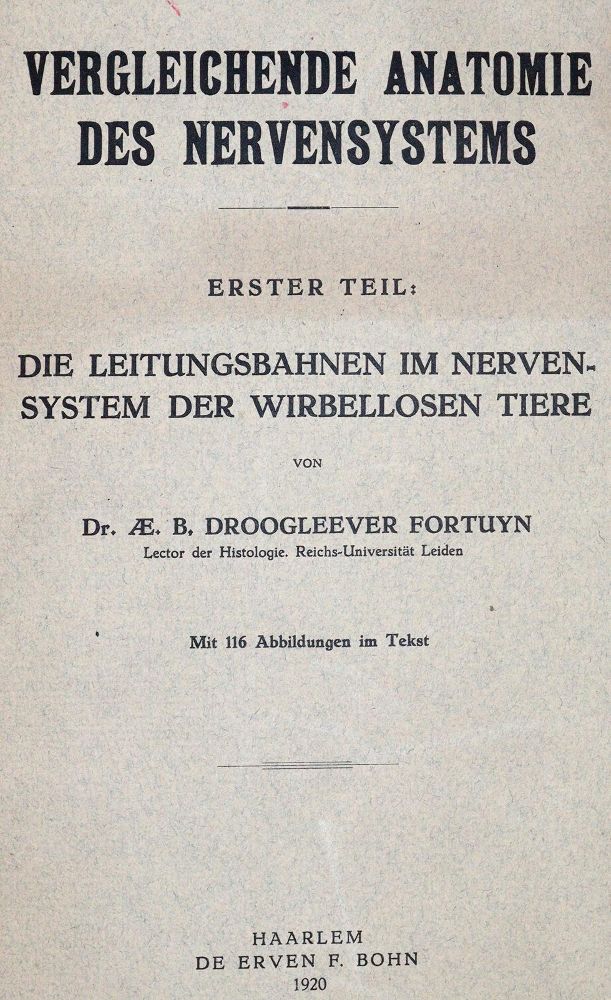 Große Abbildung Nr.1: 143-1828 Droogleever Fortuyn,A.B. u. C.U.Ariens Kappers.: (Medizin)