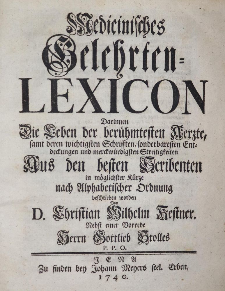Große Abbildung Nr.1: 143-1841 Kestner,C.W.: (Medizin)