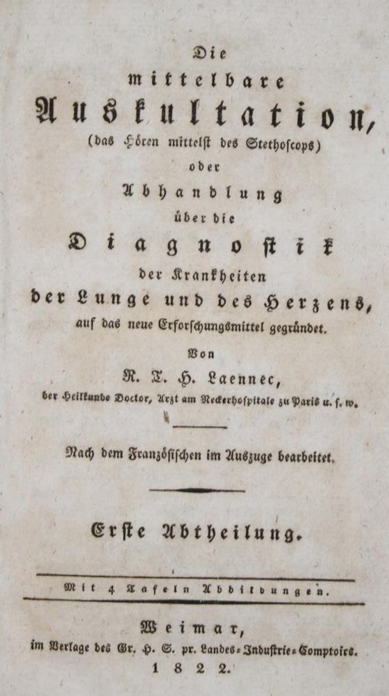 Große Abbildung Nr.1: 143-1845 Laennec,R.T.H.: (Medizin)