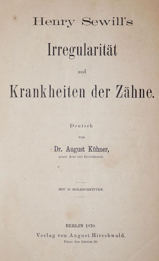 Große Abbildung Nr.1: 143-1859 Sewill,H.: (Medizin, Zahnheilkunde)