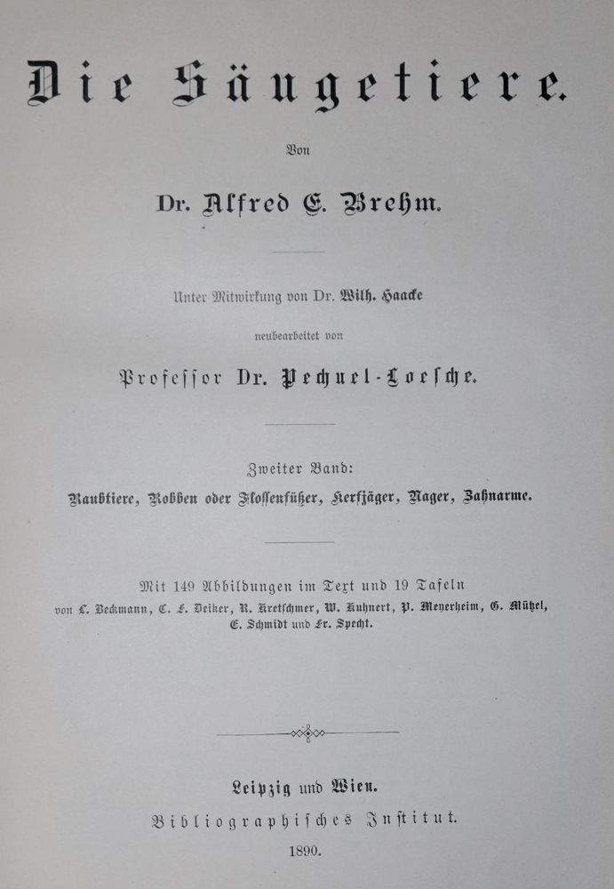 Große Abbildung Nr.1: 143-1863 Brehm,A.E.: (Zoologie)