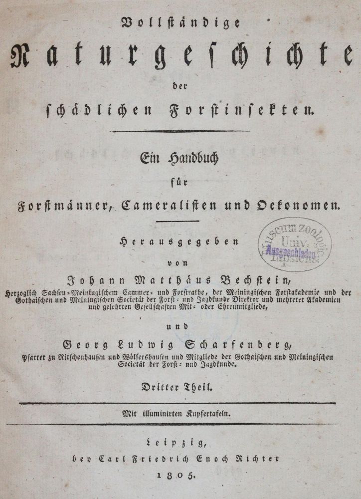 Große Abbildung Nr.1: 143-1876 Bechstein,J.M. u. G.L.Scharfenberg.: (Zoologie, Insekten)