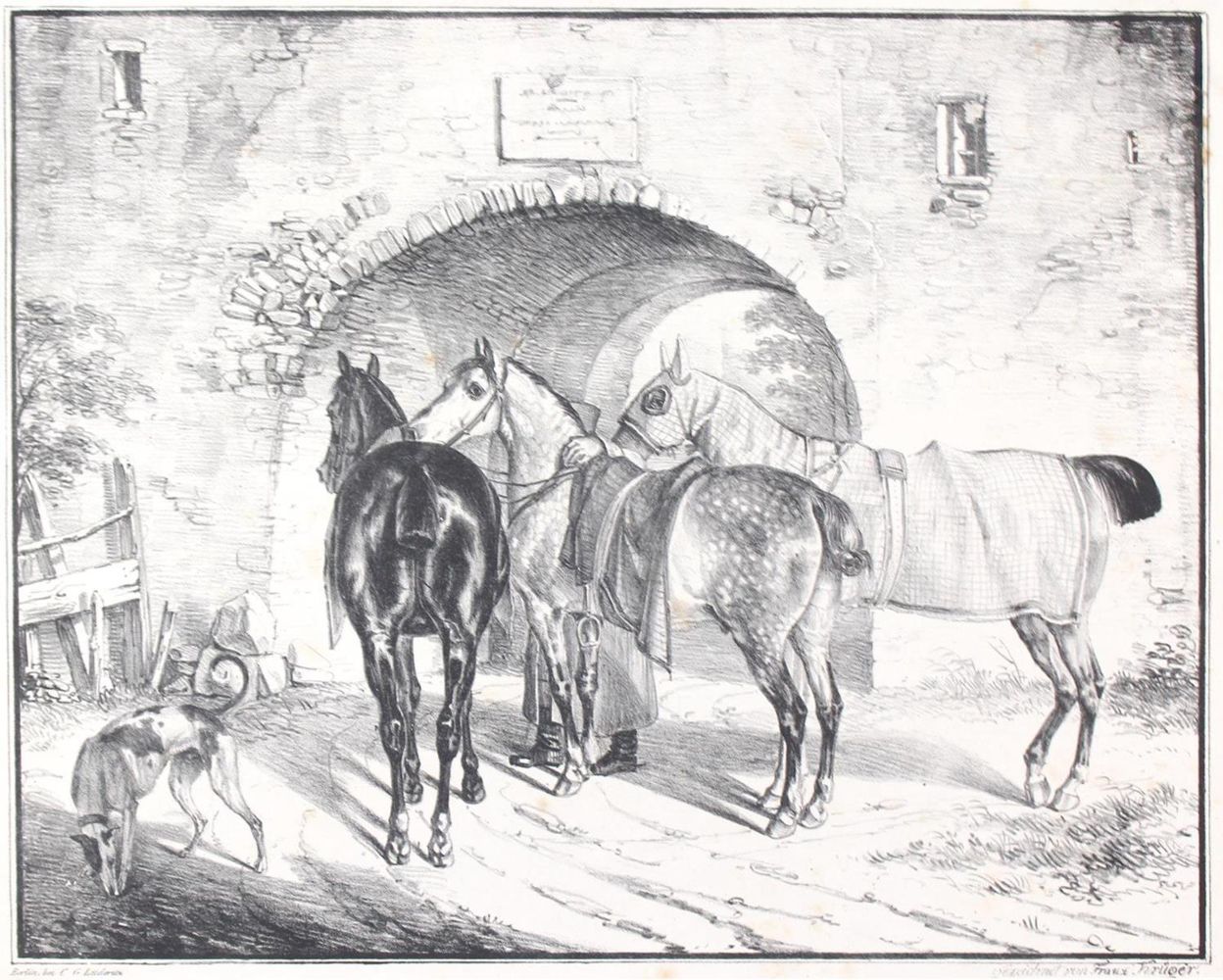 Große Abbildung Nr.1: 143-1888 Krüger, Franz: (Zoologie, Pferde)