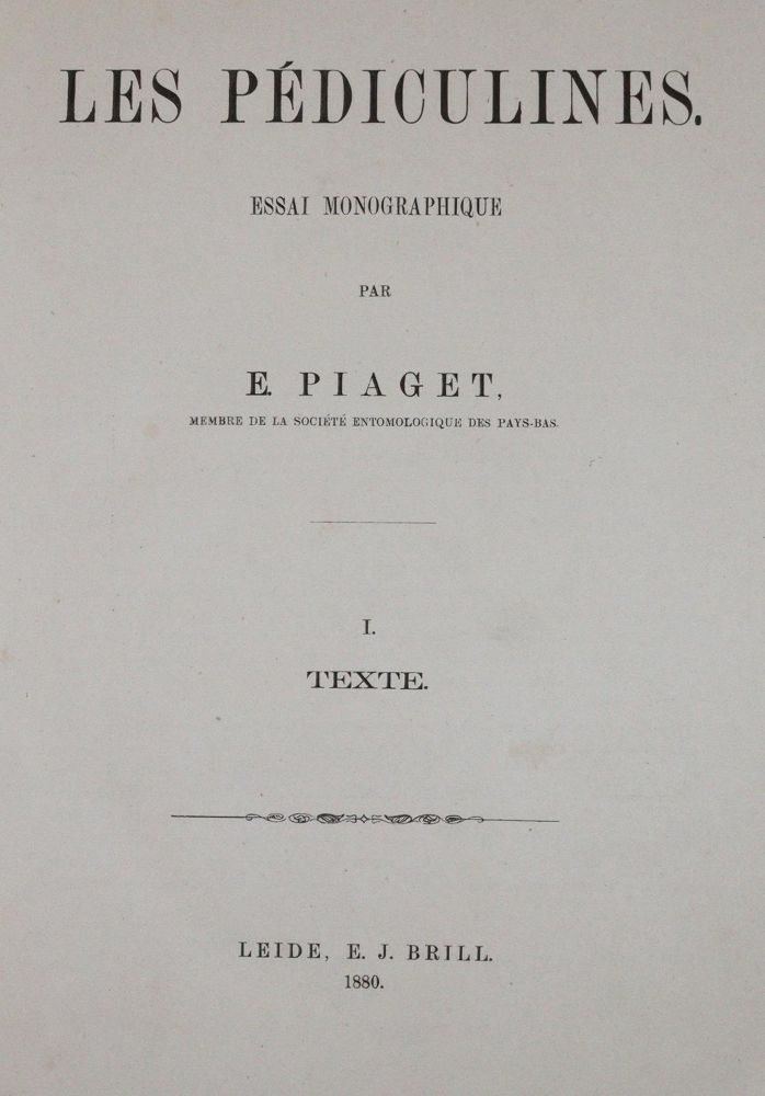 Große Abbildung Nr.1: 143-1891 Piaget,E.: (Zoologie)