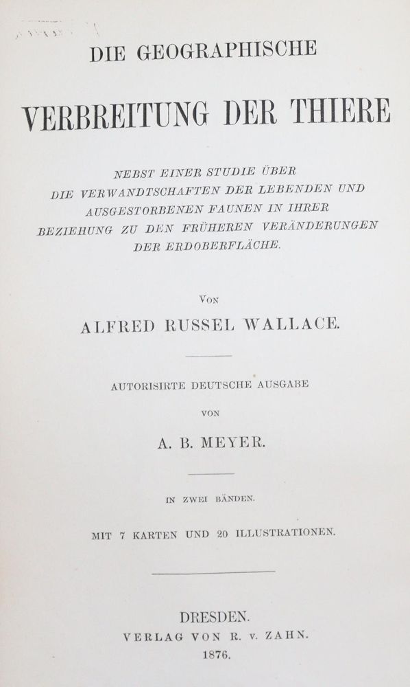 Große Abbildung Nr.4: 143-1931 Wallace,A.R.: (Zoologie)