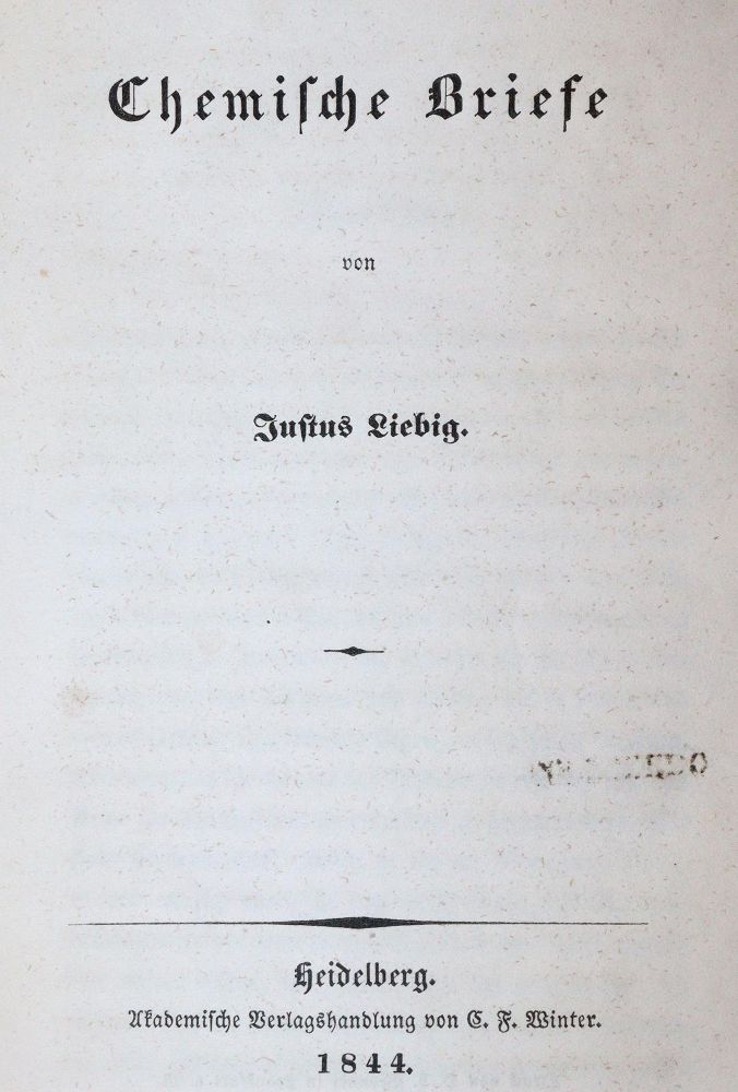 Große Abbildung Nr.1: 143-1959 Liebig,J.v.: (Verschiedene Gebiete - Varia, Chemie)