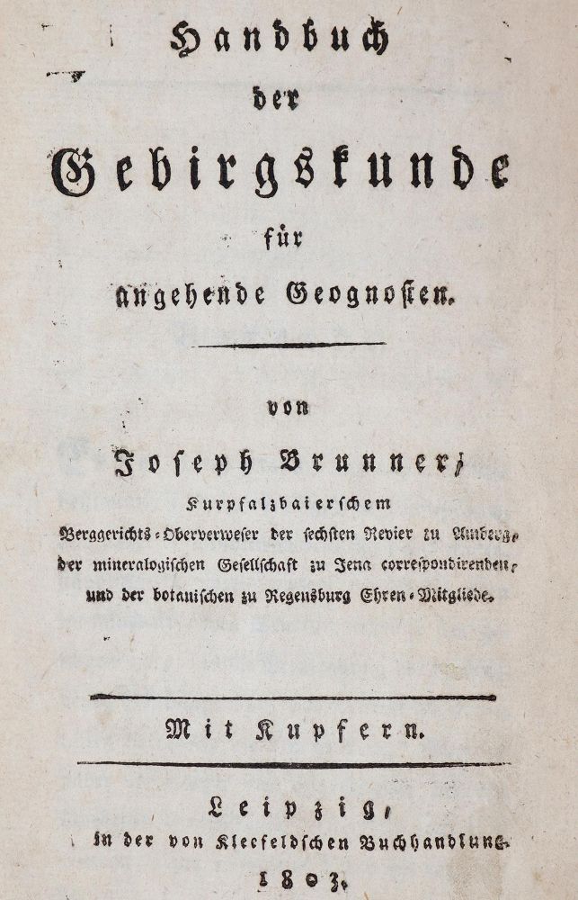 Große Abbildung Nr.1: 143-1980 Brunner,J.: (Verschiedene Gebiete - Varia, Geologie - Mineralogie u. Paläontologie)
