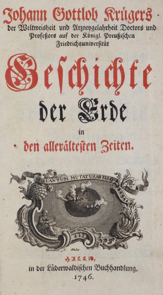 Große Abbildung Nr.1: 143-1990 Krüger,J.G.: (Verschiedene Gebiete - Varia, Geologie - Mineralogie u. Paläontologie)