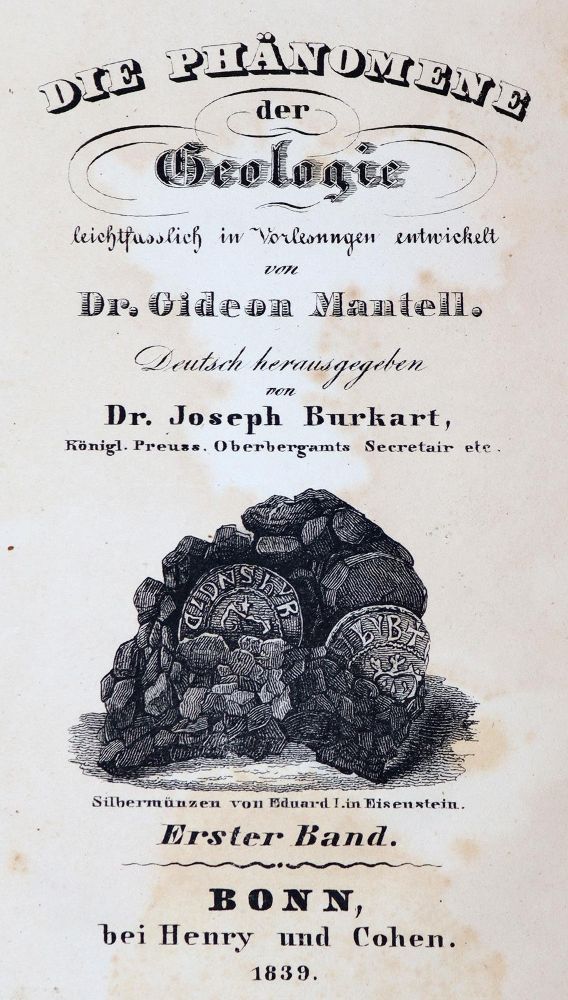 Große Abbildung Nr.1: 143-1993 Mantell,G.: (Verschiedene Gebiete - Varia, Geologie - Mineralogie u. Paläontologie)