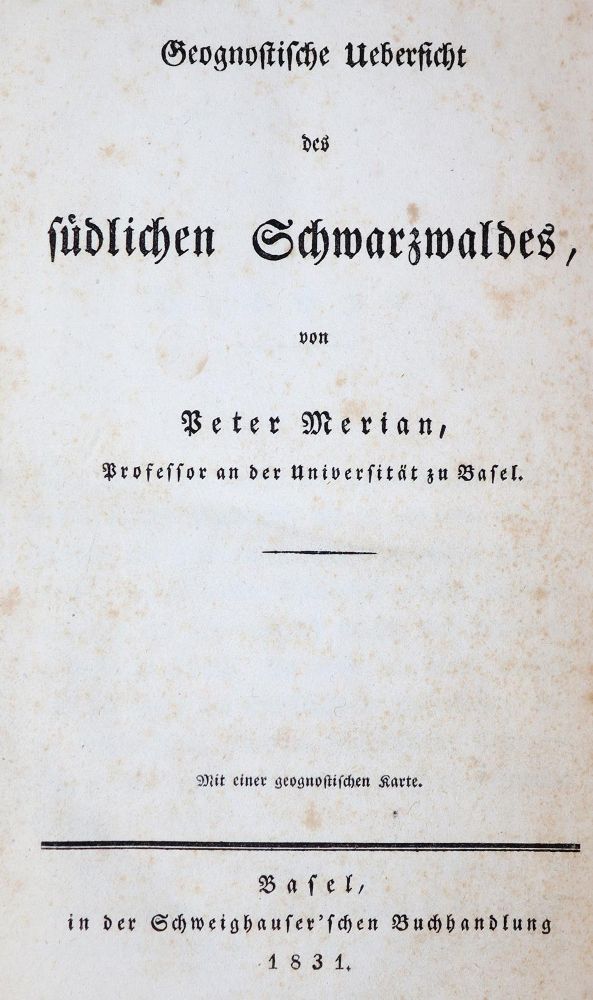 Große Abbildung Nr.1: 143-1995 Merian,P.: (Verschiedene Gebiete - Varia, Geologie - Mineralogie u. Paläontologie)